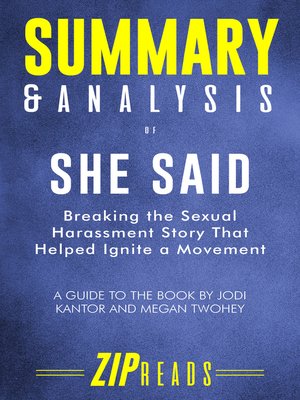 cover image of Summary & Analysis of She Said